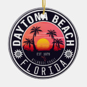 Décoration En Céramique Daytona Beach Florida Retro Sunset Souvenirs 80s (Devant)
