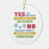 Décoration En Céramique Décembre Anniversaire Noël Humour (Gauche)