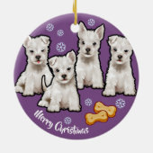Décoration En Céramique Décor de Noël avec design de chiots mignons (Dos)