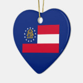 Décoration En Céramique Décor design du drapeau de l'État de Géorgie (Gauche)