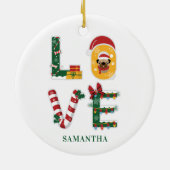 Décoration En Céramique Décor familial de Noël (Dos)