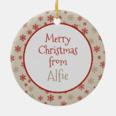 Décoration En Céramique Décor photo pour animaux de Noël modifiable (Dos)