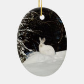 Décoration En Céramique Decorations de White Bunny Rabbit Wildlife Holiday (Dos)