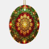 Décoration En Céramique Decorative Red Green Holiday Ornament (Droite)