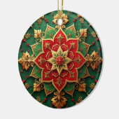 Décoration En Céramique Decorative Red Green Holiday Ornament (Gauche)