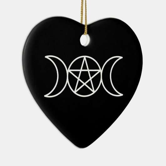 Décoration En Céramique Déesse du Pentacle Triple Moon (Droite)