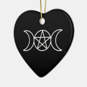 Décoration En Céramique Déesse du Pentacle Triple Moon (Gauche)