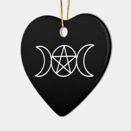 Décoration En Céramique Déesse du Pentacle Triple Moon (Gauche)