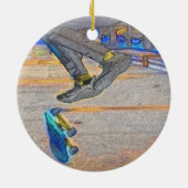 Décoration En Céramique Défiler le pont - Trick de skateboard (Dos)