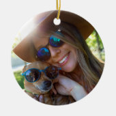 Décoration En Céramique Définition de cousin Photo Noël Script (Devant)