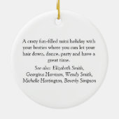 Décoration En Céramique Définition de week-end entre filles personnalisée (Dos)