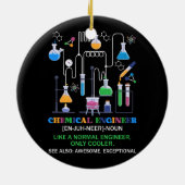 Décoration En Céramique Définition D'Ingénieur Chimique Comme Un Ingénieur (Dos)