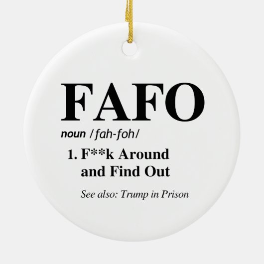 Décoration En Céramique Définition FAFO (Dos)