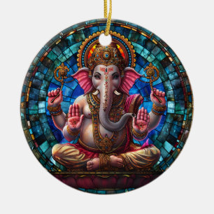 Décoration En Céramique Déité hindoue spirituelle Ganesha Dieu religieux h