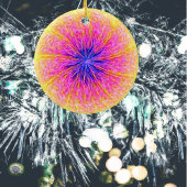 Décoration En Céramique Délice Abstrait rose et orange