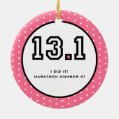 Décoration En Céramique Demi d'ornement de marathon (Dos)