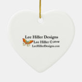 Décoration En Céramique Denim Pocket Fleurs cardiaques Papillons (Dos)