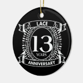 Décoration En Céramique Dentelle du 13e anniversaire du mariage (Gauche)