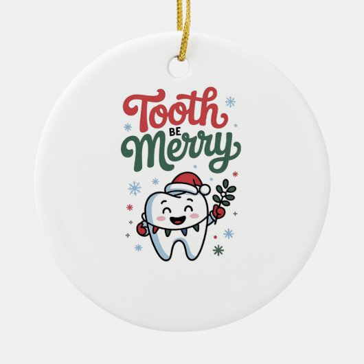 Décoration En Céramique Dentiste dentaire - Soin dentaire joyeux Noël Noël (Devant)