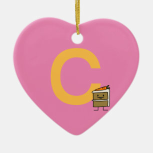 Décoration En Céramique Dents de lapin de tranche de gâteau à la carotte