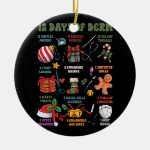 Décoration En Céramique Dermatologie Infirmière Joyeux Noël 12 Jours De De