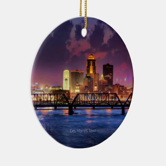 Décoration En Céramique Des Moines, Iowa, paysage urbain (Droite)