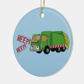 Décoration En Céramique Des ours conduisant un camion d'ordures (Gauche)