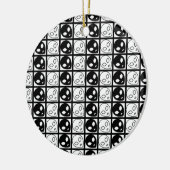 Décoration En Céramique Design Alien noir et blanc (Gauche)