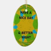 Décoration En Céramique Design circulaire "Bonne journée et meilleure nuit (Droite)