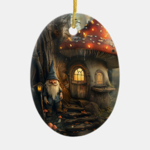 Décoration En Céramique Design de gnome et de champignon
