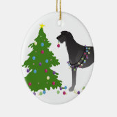 Décoration En Céramique Design de Noël écossais Deerhound (Droite)