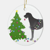 Décoration En Céramique Design de Noël écossais Deerhound (Gauche)