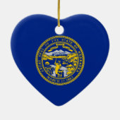 Décoration En Céramique Design du drapeau de l'État du Nebraska (Dos)