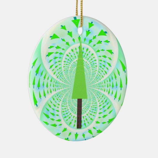 Décoration En Céramique Design moderne Fractal Green Tree (Droite)