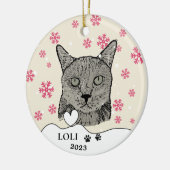 Décoration En Céramique Dessin à main personnalisé pour chat noir (Gauche)