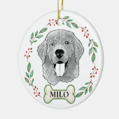 Décoration En Céramique Dessin à main personnalisé pour chien d'or (Gauche)