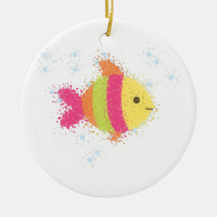Décoration En Céramique Dessin animé de poisson mignon
