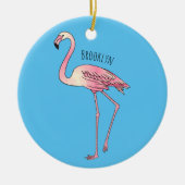 Décoration En Céramique dessin animé d'oiseau Flamant rose (Devant)