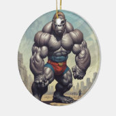 Décoration En Céramique Dessin d'art pop de Gorilla Bodybuilder (Gauche)