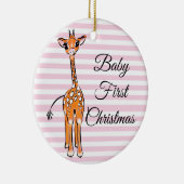 Décoration En Céramique Dessin de girafe mignon, animaux de safari, rayure (Droite)