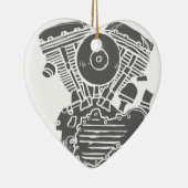 Décoration En Céramique Dessin de moteur de Harley Panhead (Droite)