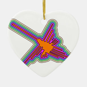 Décoration En Céramique Dessin de Nazca Hummingbird Pérou