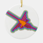 Décoration En Céramique Dessin de Nazca Hummingbird Pérou (Devant)