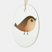 Décoration En Céramique Dessin d'Oiseau de Bruant (Gauche)