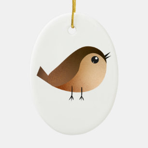 Décoration En Céramique Dessin d'Oiseau de Bruant