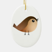 Décoration En Céramique Dessin d'Oiseau de Bruant (Dos)