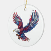 Décoration En Céramique Dessin d'un aigle, concept 4 juillet (Gauche)