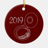 Décoration En Céramique Dessin Tuba brut (Devant)