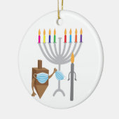 Décoration En Céramique Dessus et bougie avec masque (Gauche)