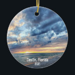 Décoration En Céramique Destin Beach Personnaliser vos propres photos 2 cô<br><div class="desc">Si vous avez voyagé à la plage de Destin en Floride cette année, vous voudrez vous souvenir du voyage avec ce cadeau unique de Noël personnalisé souvenir voyage ornement souvenir avec deux de vos propres photos! Facile à customiser avec votre propre photo de plage Destin et la date de voyage...</div>
